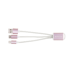 Connect Plus 3-in-1 Charging Cable, Rose Gold Thumbnail