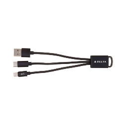 Connect Plus 3-in-1 Charging Cable, Black Thumbnail