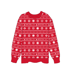 Delta Snowflakes Holiday Sweater Thumbnail