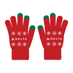 Red Holiday Touchscreen Gloves Thumbnail