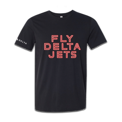 Fly Delta Jets Black T-shirts