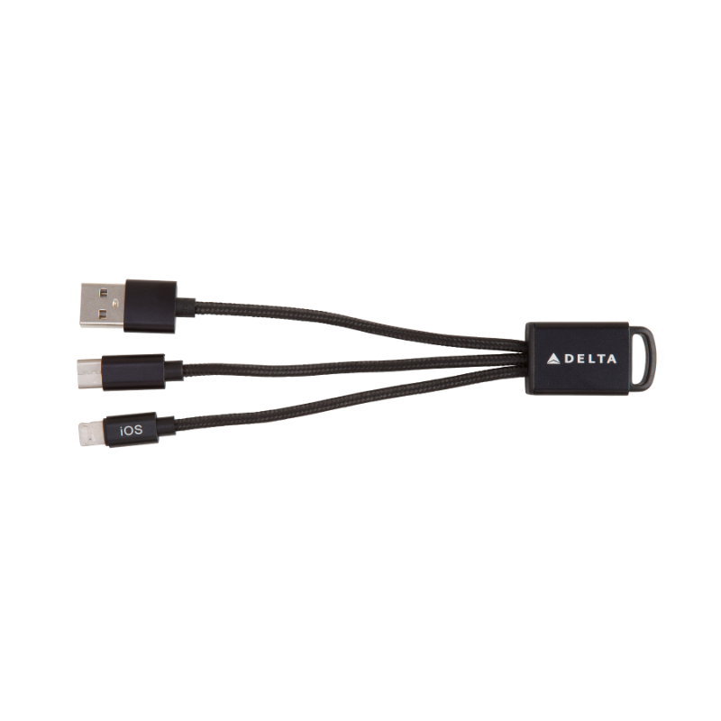 Connect Plus 3-in-1 Charging Cable, Black
