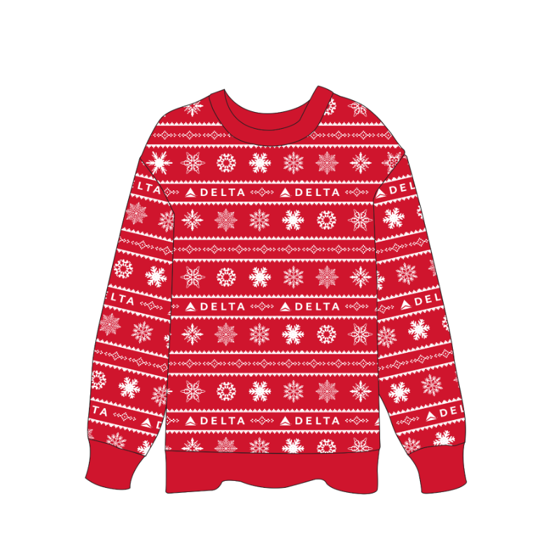 Delta Snowflakes Holiday Sweater