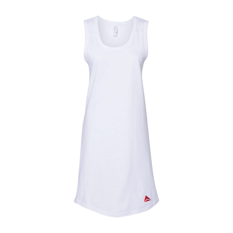 White Sleeveless Dress - Women's Cut